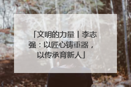 文明的力量丨李志强：以匠心铸重器，以传承育新人
