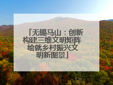 无锡马山：创新构建三维文明矩阵 绘就乡村振兴文明新图景