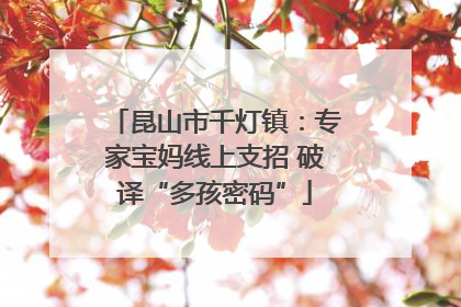 昆山市千灯镇：专家宝妈线上支招 破译“多孩密码”