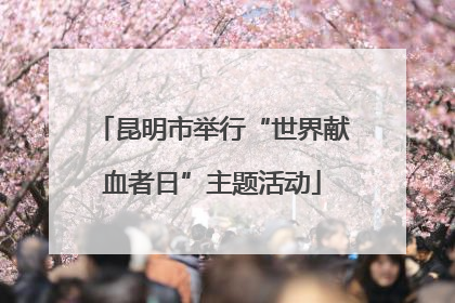 昆明市举行“世界献血者日”主题活动