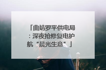 曲靖罗平供电局：深夜抢修复电护航“晨光生意”