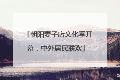 朝阳麦子店文化季开幕，中外居民联欢