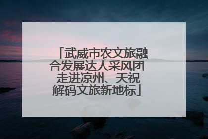 武威市农文旅融合发展达人采风团 走进凉州、天祝解码文旅新地标