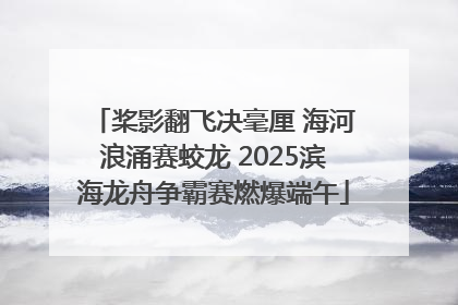 桨影翻飞决毫厘 海河浪涌赛蛟龙 2025滨海龙舟争霸赛燃爆端午