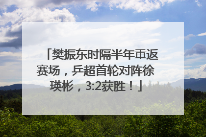 樊振东时隔半年重返赛场，乒超首轮对阵徐瑛彬，3:2获胜！