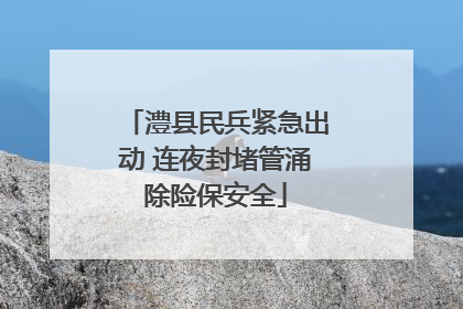 澧县民兵紧急出动 连夜封堵管涌除险保安全
