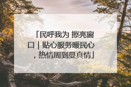 民呼我为 擦亮窗口｜贴心服务暖民心，热情周到显真情