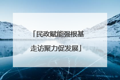 民政赋能强根基 走访聚力促发展