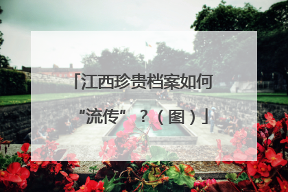 江西珍贵档案如何“流传”？（图）