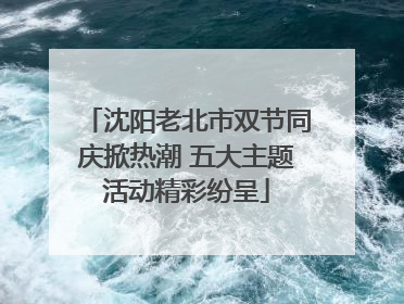 沈阳老北市双节同庆掀热潮 五大主题活动精彩纷呈