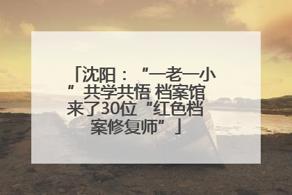 沈阳：“一老一小”共学共悟 档案馆来了30位“红色档案修复师”