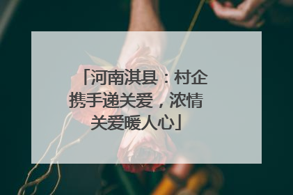 河南淇县：村企携手递关爱，浓情关爱暖人心