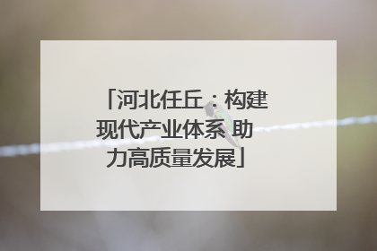 河北任丘：构建现代产业体系 助力高质量发展