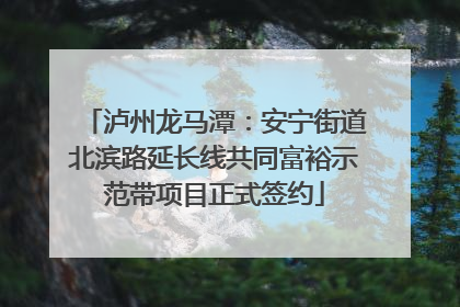 泸州龙马潭：安宁街道北滨路延长线共同富裕示范带项目正式签约