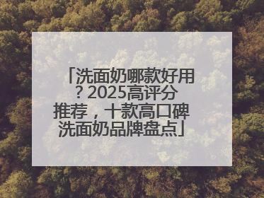 洗面奶哪款好用？2025高评分推荐，十款高口碑洗面奶品牌盘点
