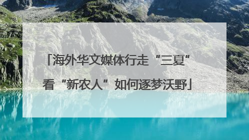 海外华文媒体行走“三夏” 看“新农人”如何逐梦沃野