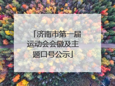 济南市第一届运动会会徽及主题口号公示