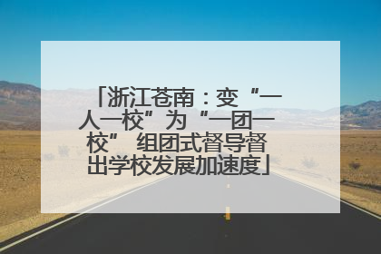 浙江苍南：变“一人一校”为“一团一校” 组团式督导督出学校发展加速度
