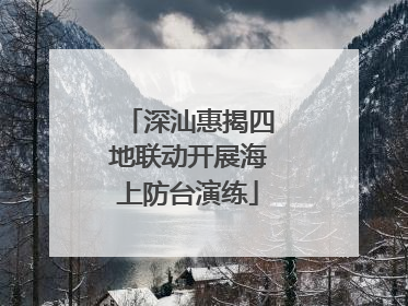 深汕惠揭四地联动开展海上防台演练