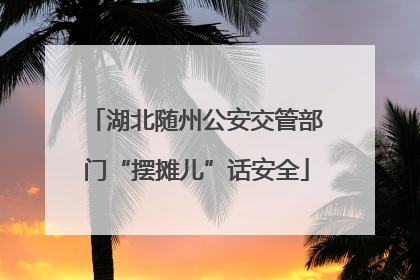 湖北随州公安交管部门“摆摊儿”话安全
