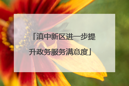 滇中新区进一步提升政务服务满意度