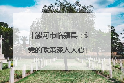 漯河市临颍县：让党的政策深入人心