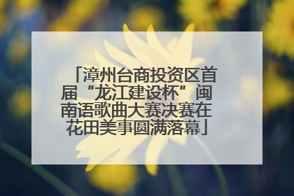 漳州台商投资区首届“龙江建设杯”闽南语歌曲大赛决赛在花田美事圆满落幕