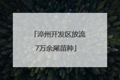 漳州开发区放流7万余尾苗种