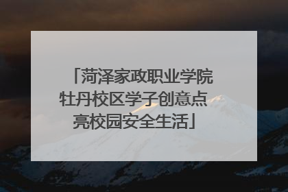 菏泽家政职业学院牡丹校区学子创意点亮校园安全生活