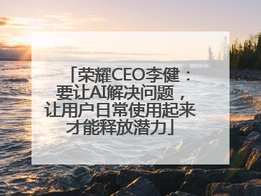 荣耀CEO李健：要让AI解决问题，让用户日常使用起来才能释放潜力