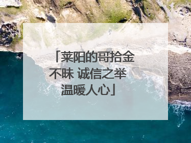莱阳的哥拾金不昧 诚信之举温暖人心