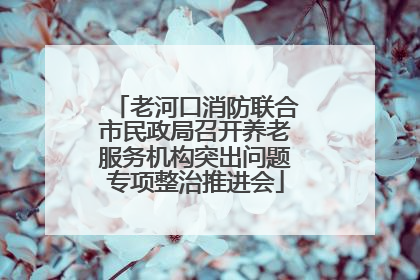 老河口消防联合市民政局召开养老服务机构突出问题专项整治推进会