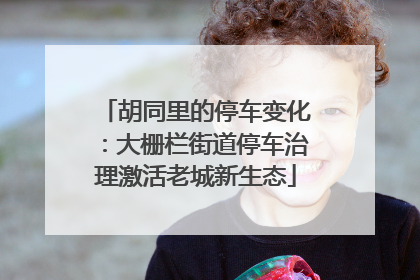 胡同里的停车变化：大栅栏街道停车治理激活老城新生态
