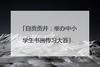 自贡贡井：举办中小学生书画传习大赛