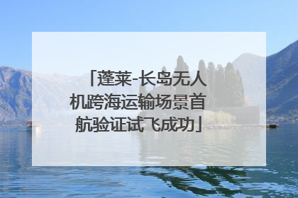 蓬莱-长岛无人机跨海运输场景首航验证试飞成功