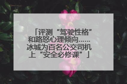 评测“驾驶性格”和路怒心理倾向……冰城为百名公交司机上“安全必修课”