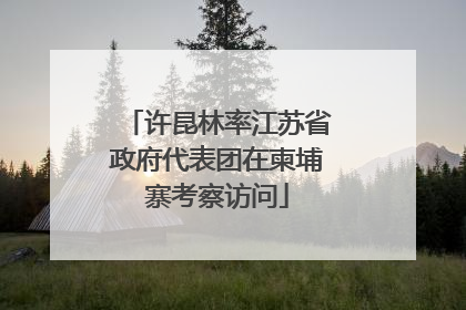 许昆林率江苏省政府代表团在柬埔寨考察访问