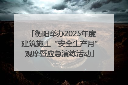 衡阳举办2025年度建筑施工“安全生产月”观摩暨应急演练活动