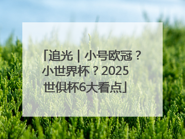 追光｜小号欧冠？小世界杯？2025世俱杯6大看点