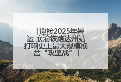 迎接2025年暑运 襄渝铁路达州站打响史上最大规模换岔“攻坚战”