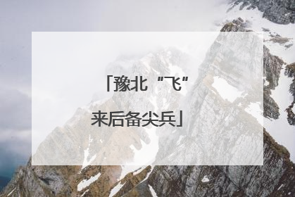 豫北“飞”来后备尖兵