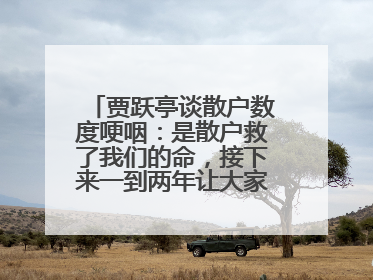 贾跃亭谈散户数度哽咽：是散户救了我们的命，接下来一到两年让大家挽回损失