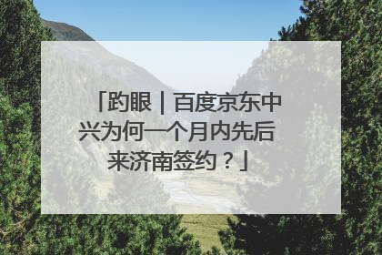 趵眼｜百度京东中兴为何一个月内先后来济南签约？
