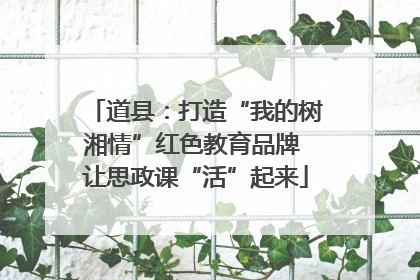 道县：打造“我的树湘情”红色教育品牌 让思政课“活”起来