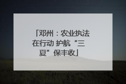 邓州：农业执法在行动 护航“三夏”保丰收