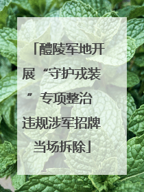 醴陵军地开展“守护戎装”专项整治 违规涉军招牌当场拆除