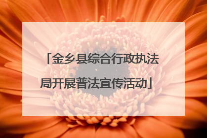 金乡县综合行政执法局开展普法宣传活动