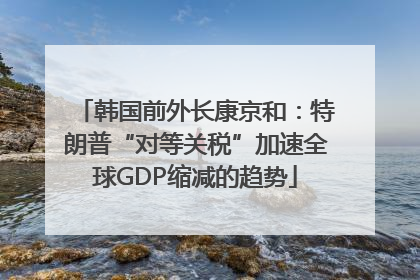 韩国前外长康京和：特朗普“对等关税”加速全球GDP缩减的趋势