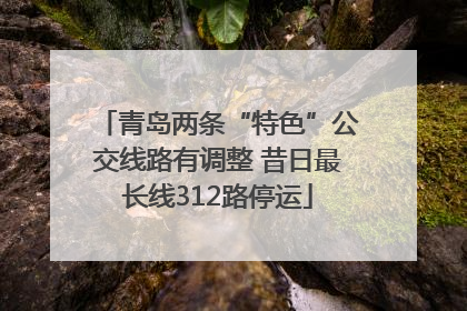 青岛两条“特色”公交线路有调整 昔日最长线312路停运