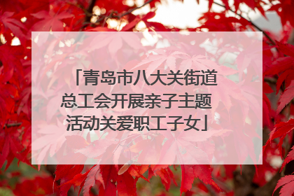 青岛市八大关街道总工会开展亲子主题活动关爱职工子女